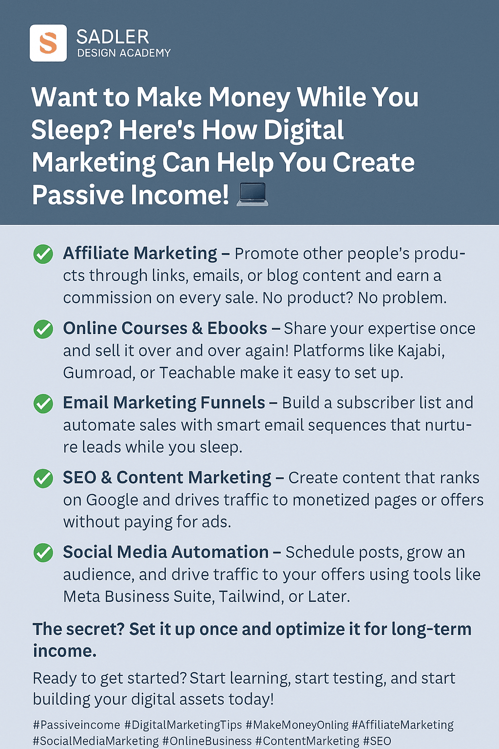 💸 Want to Make Money While You Sleep? Here’s How Digital Marketing Can Help You Create Passive Income! 💻📲